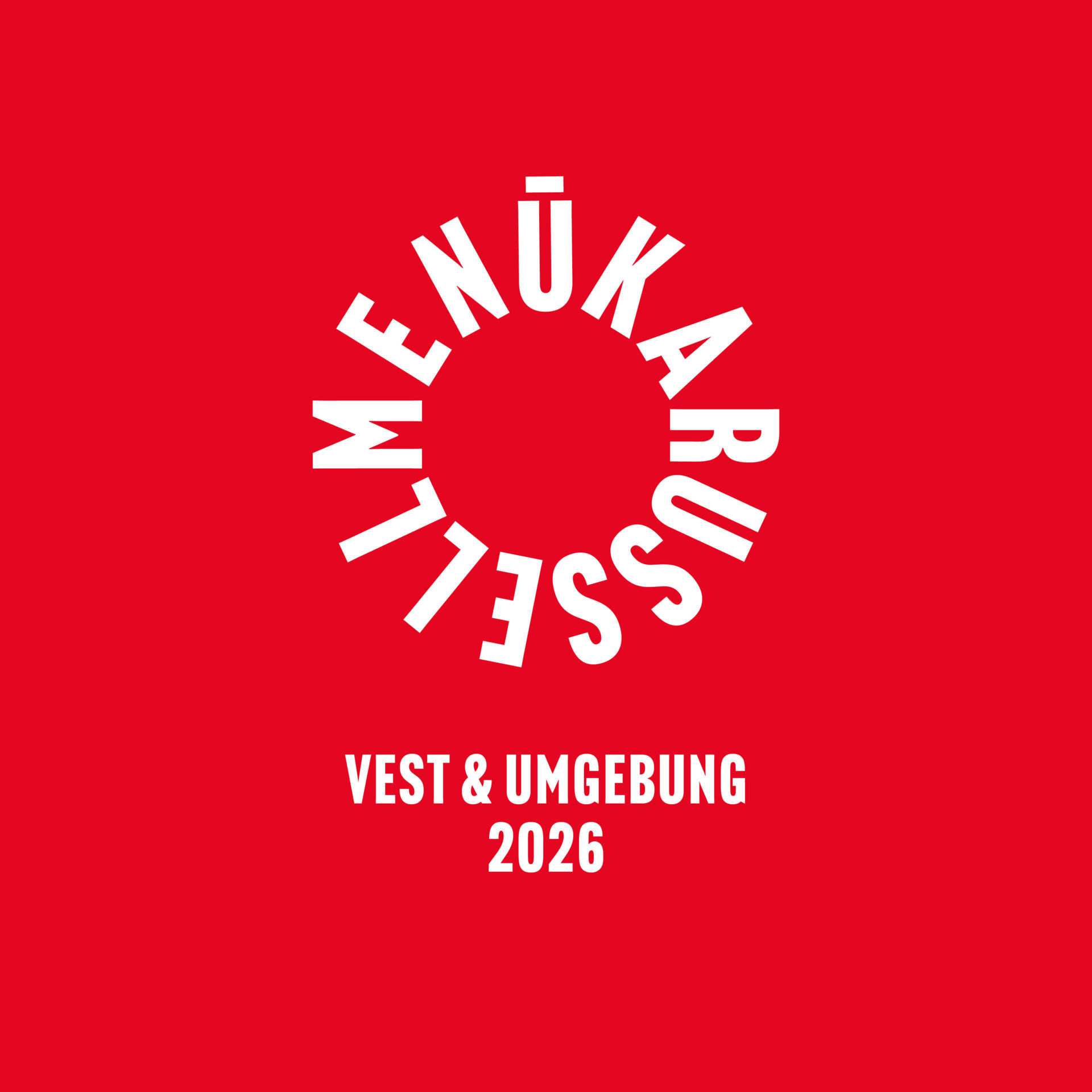 Cover des Menübooklets für Vest & Umgebung 2026